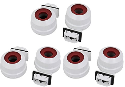 sourcing map 6pc AC 500V 2A G5-F288G T5 G5 Douille lampe Base Blanc cache