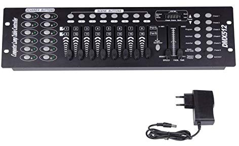Dmx Console,UKing 192 Canaux DMX512 Console Table Dmx 192 Canaux Contrôleur pour éclairage de scène Party DJ Disco Operator Équipement