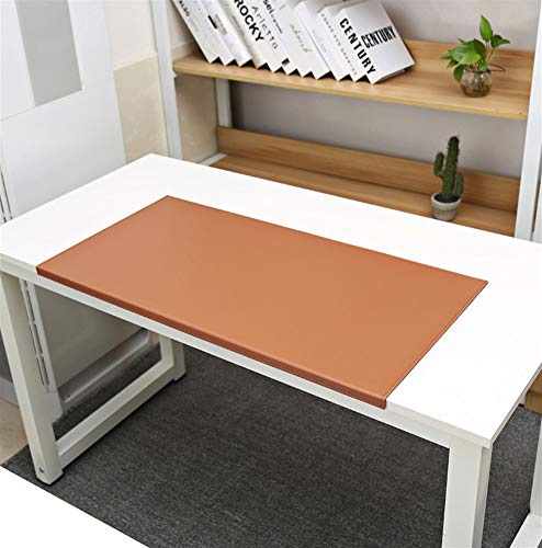 SK Studio Schreibtischunterlage mit Kantenschutz wasserdichte PU Leder, rutschfeste mit Kantenverriegelung Mausunterlage für Computertastatur, PC und Laptop Brown 60x30cm | rutschfeste mit Kantenverriegelung Mausunterlage für Computertastatur, PC und Laptop, Brown, 60x30cm