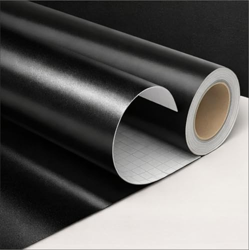 Bolsover Designs Black Gloss Vinyl, 10 Metres, 610mm Wide, Sticky Back Plastic for Cupboard Doors, Decals, Craft Plotters, All Major Brand Vinyl Cutters, Sign Vinyl, Use Indoors/Outdoors
