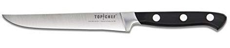 TB - Top Chef - Couteau Steak - Couteau Top Chef - Lame en Acier Inoxydable Forgé de 12 cm - Manche Ergonomique en Pom - Couteau de Cuisine - Fabriqué en France
