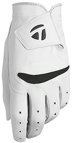 TaylorMade Stratus Golfhandschuh für Herren, weich, Größe M, L, Weiß