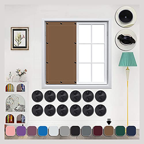 AIYOUVM Rollos zum Bohren 180x60cm Verdunkeln Sie den Raum, Sonnenschutz Fenster Saugnapf Plissee Dachfenster Ohne Bohren für Velux Oberlichter