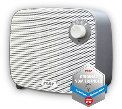 Reer FeelWell Air Heizlüfter für Babys 3in1 - Zuverlässig, Wärmend, Sicher - 2 Wärmestufen und Kühlfunktion, anthrazit | Zwei Wärmestufen plus Kühlfunktion, Kippschutz und Keramik-Heizelement für Kinderzimmer, Spielecke oder nach dem Baden