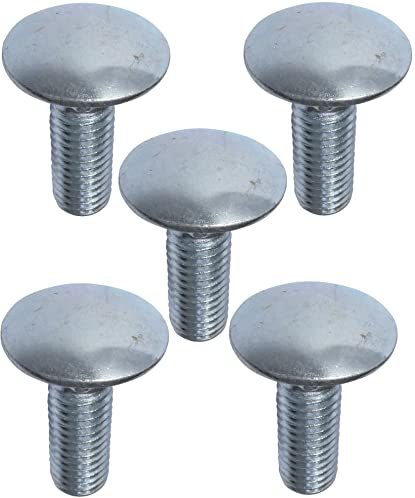 AERZETIX - C49026 - Satz von 5 Schlossschrauben flachrundschrauben schloßschrauben mit flachrundkopf und vierkantansatz - M10x30mm - aus verzinktem stahl - DIN 603