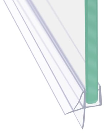 Frameless Shower Door Bottom Seal Shower Sweep with Drip Rail for 3/8 Glass,36 Long, Vinyl, Clear