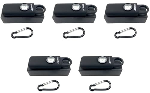 Premium Taschenalarm T1000 5 Stück Aktion | Extrem lauter Notfallalarm mit LED-Stroboskop | Von Polizeibeamten gegründete Sicherheitsmarke | MODERN, KOMPAKT & ROBUST
