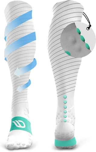 Diasports RUNSTARS Chaussettes de Contention Femme et Homme Compression Graduée Running Sport | Chaussettes de Compression pour Circulation Sanguine et Récupération | Talon Renforcé
