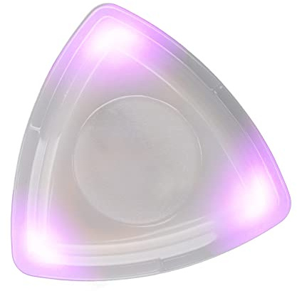Astibym Púa de Guitarra, 3V 40mAh con Luz LED de Alta Sensibilidad, Personalizada, Reemplazo de Púa de Guitarra con Batería, Púrpura
