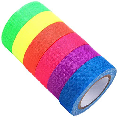 iplusmile 6rollen Glühendes Klebeband Fluoreszierendes Deko-tape Für Partys Geeignet Für Film Theater Und Sportevents Leuchtet Intensiv Unter Schwarzlicht