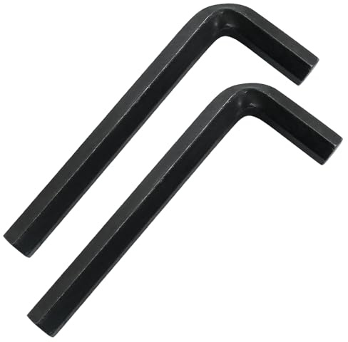 Biaungdo Juego de 2 llaves hexagonales negras de 12 mm, llave Allen pequeña, llave hexagonal en forma de L, juego de llaves hexagonales, herramienta de reparación de repuesto de cabeza hexagonal para