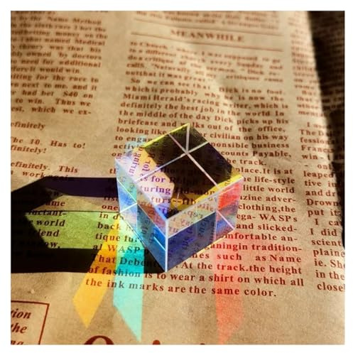 Prismen & Kaleidoskope Halskette Licht Geschenk hängende Kette Farbe Prisma Lichtwürfel Optik-Kits für den naturwissenschaftlichen Unterri (Color : No Necklace 20mm)