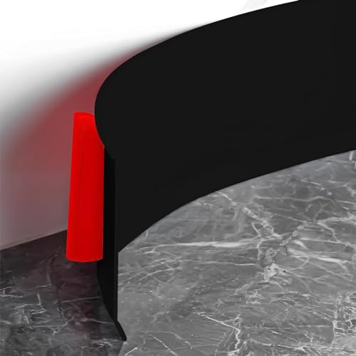 Bocguy Rodapies Autoadhesivo Ancho, Rodapie PVC Adhesivo, Flexible Zocalos Autoadhesivos Pared, Flexible Tira de Transición Decorativa para Cocina, Baño, Dormitorio, Paredes de Salón(Negro,10CM x 10M)
