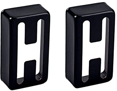 Metall H-loch Humbucker Abdeckung 2 Stück für Gitarre, Schwarz Gb312a | Selbstgemacht Anwendung, Elegantes Design, Präzise Verarbeitung, Leicht und Tragbar, Zubehör für Gitarren
