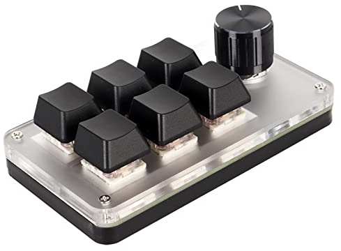 Mini Clavier USB, Boutons Personnalisés, Clavier Macro à Interrupteur Rouge, Ergonomique Plug and Play pour Ordinateur de Bureau, Améliore l'efficacité du Travail (6 Touches avec