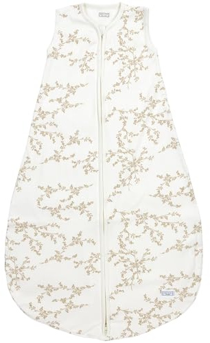 MEYCO Baby Branches Schlafsack (aus 100% Baumwolle, luftig leicht und atmungsaktiv, hautfreundlich Material, einfache Pflege, maschinenwaschbar, trocknergeeignet, Größe: 74 cm), Sand