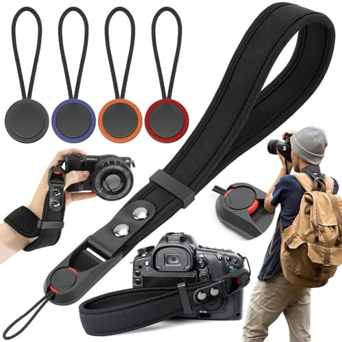 Benaton Correa para Muñeca DSLR, Liberación Rápida, Neopreno, con Cuerda Trasera