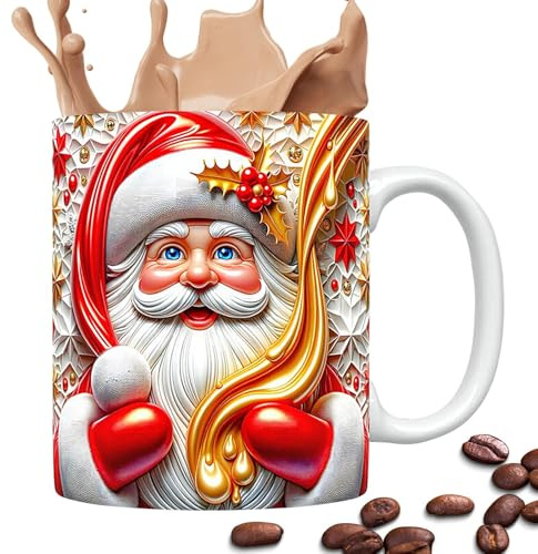 Weihnachtsmanntassen - Weihnachtsmann-Kaffeetassen, Teetassen Nikolaus-Tassen | Kaffeetasse, Weihnachtstassen, Weihnachtstassen, Schreibtischdekoration, Kaffeetassen Nikolaus