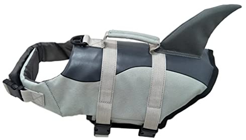 Verstellbare Hundeschwimmweste zum Schwimmen, Sicherheitsweste, Badeanzug mit Griff, Silber, Größe XL