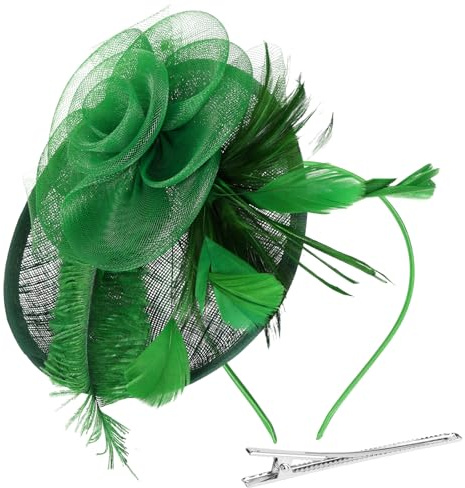 Alaoo Fascinator Hüte für Damen, Damen Fascinators Hut, Pillbox Hut mit Schleier Stirnband für Hochzeit Tea Party Mesh Blume Cocktail Party