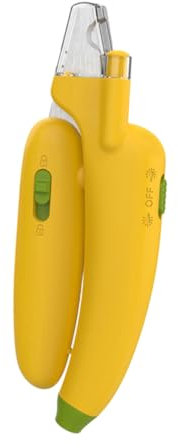 COLLBATH Coupe-Griffes pour Animaux De Compagnie Poignée Ergonomique LED pour Chiens Et Chats sans Fil Jaune