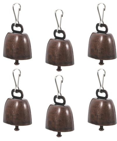 Toddmomy 6stücke Metall-kuhglocken Laute Glocke Für Basteln Kleine Kuhglocke in Großen Stückzahlen Glockenornamente Vintage-metallglocken Für Hunde Katzen Pferde Und Schafe