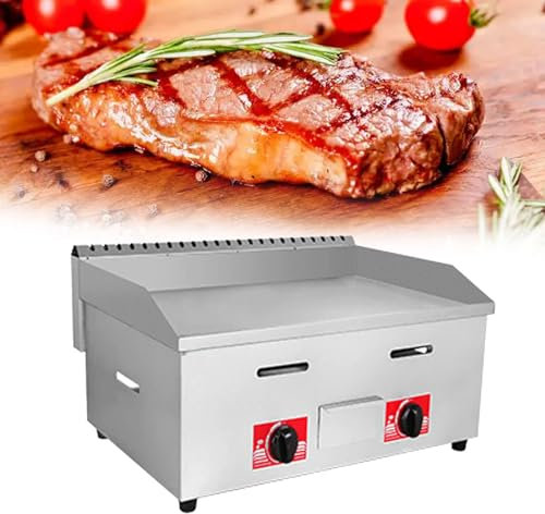 QUSYZD Plancha de Gas, Plancha Comercial de Acero Inoxidable Resistente para restaurantes al Aire Libre, Plancha para Hornear a Gas, Parrilla para Hamburguesas, quemadores antiadheren,718