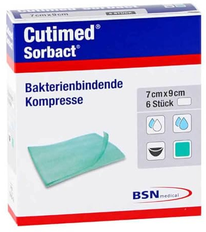 CUTIMED Sorbact Kompressen 7x9 cm 6 St