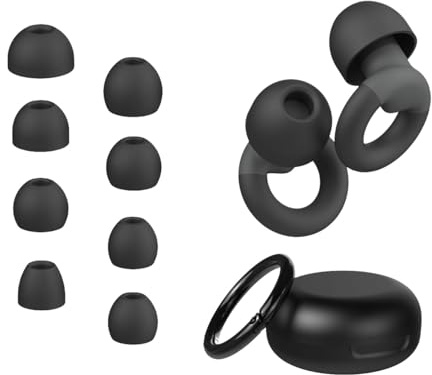 Ear Plugs for Sleeping Noise Cancelling, Reusable Earplugs for Noise Reduction, Soft Silicone Hearing Protection Ear Plugs for Sleep, Work, Noise Sensitivity, Study, Snoring, Concert 30-35dB
