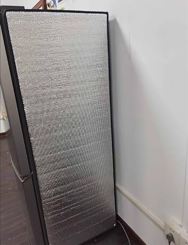 Insulated Refrigerator Cover,Aluminium Foil Insulation Sheet,Vertical Freezer Sunshade Film,Sun Protection Shield for Fridge Freezers with Magnetic Suction(50x170cm)