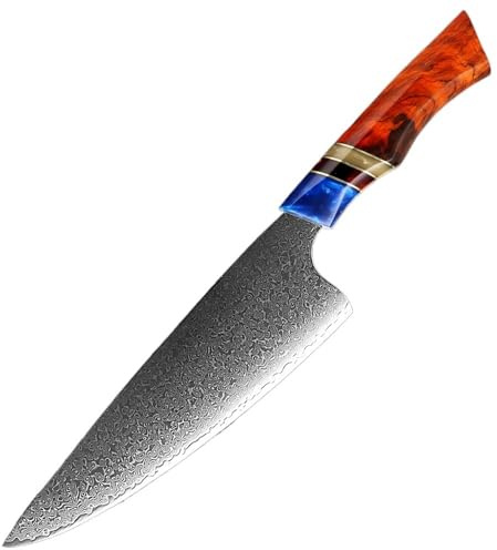 Couteau de chef 8 pouces Damas Couteau de boucher Japon VG-10 Super Acier Inoxydable Couteau de cuisine professionnel super tranchant