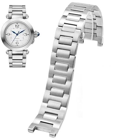 SFZSUK Edelstahl -Uhrengurt mit einem konkaven Ende für Cartier Pasha Series Watchband
