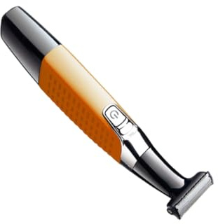 SMASOLO Rasoio per Schiena Uomo USB Ricaricabile Depilatore Corpo in Acciaio Inossidabile Testina Sostituibile e Portatile Manico lungo Durevole per Depilazione Fai da Te