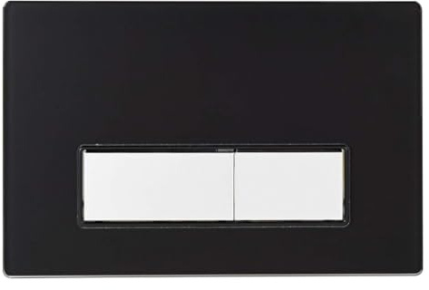 Xiciki WC Drückerplatte, Kompatibel mit Geberit Sigma UP300 UP320, 245 × 164 mm, Betätigungsplatte aus Gehärtetem Glas für Unterputz-Spülkästen, Schwarz