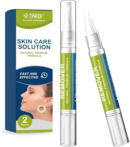 2 Stück Warzen & Dornwarzen Behandlungsstift – Skin smooth pen – Skin Tag Remover,Stielwarzen & Hautanhängsel reduzieren für Zuhausen,Für Hals, Achseln, Rücken & Körper