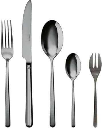 Rosenthal Sambonet - Linear PVD - Besteckset, Beteck, Essbesteck - Farbe: Schwarz - 30-teilig - Spülmaschinenfest