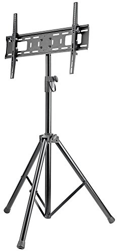 Manhattan 461412 - Soporte Universal para TV con Patas (cómodo de Transportar de 37 a 70 Pulgadas hasta 35 kg), orientable, Altura Regulable, Color Negro