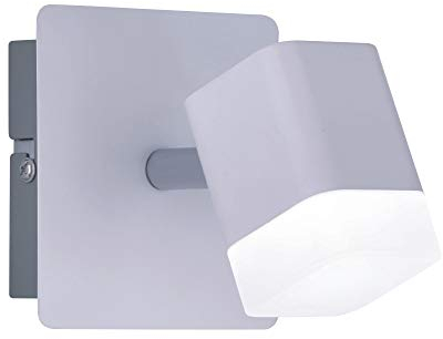 Reality Leuchten Roubaix - Faretto da parete in metallo, 4 W, colore: Bianco