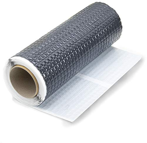 Green-Fast Dichtband 300 mm x 5 m anthrazit - Dachpappe selbstklebend - wasserdichtes Klebeband für Dach Wand Kamin - Wandanschlussband - Fassadenverkleidung aussen