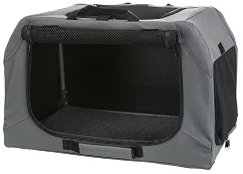 Trixie soft kennel easy reisbench grijs (95X69X63