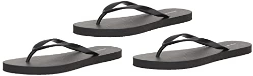 Amazon Essentials Chanclas Mujer, Pack de 3, Negro, 41 EU