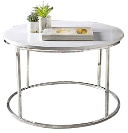 spot on dealz® Round Coffee Table for Living Room High Gloss Occasional Center Tea Tables Smart Hallway Room Bedroom Wooden Coffe Table Indoor Decor Decorative Furniture Unit