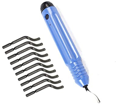 Voarge Deburring Tool Set, Deburring Tool Kit with 10pcs NB1100 Blades and Swivel Head Handle, Burr Remover Tool for Cutting Deburrs Wood, Plastic, Aluminum, Copper and Steel