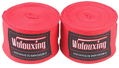 WANGCL Boxbandagen, Kampfkunst, Handgelenkbandagen, Faustbandagen, MMA, Unterboxhandschuhe, Schutzausrüstung, verhindert Verletzungen, 5 m, Rot