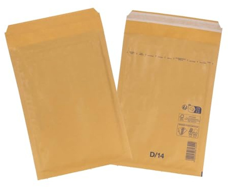 smiley pack Luftpolstertaschen Größe D4 Braun 200 x 275 mm (100 Stück) | gepolsterte Versandtaschen mit Selbstklebeverschluss – passend für B5 und C5+