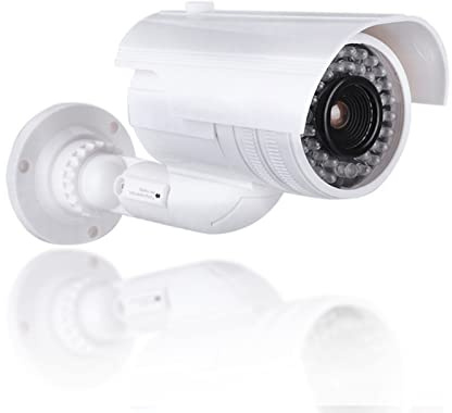 Virtuell övervakning Säkerhet CCTV Dome Camera Night med ett rött LED-ljus Hem- och företagssäkerhet Inomhus utomhus Vattentät kamera