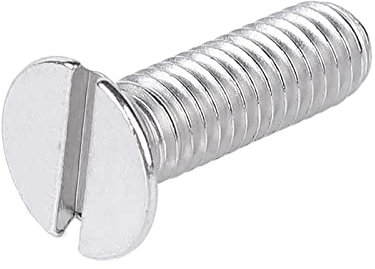 BELLAY M1.2 M1.6 M2 M2.5 GB65 Edelstahl A2 Schlitz-Käsekopf-Flachkopfschrauben SUS 304 (Color : Slotted Flat Head, Size : M2x8 (100pcs))