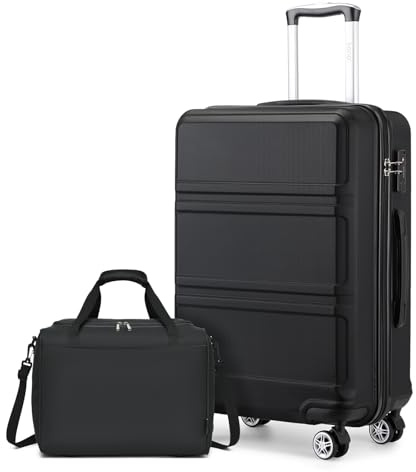KONO Groß Reisekoffer Set 2 Teilig Mit Ryanair Reisetasche 40x30x20cm | Leichte XL Rollkoffer, TSA Schloss, Leise 360° Doppelrollen, Ideal Für Familienurlaub Und Lange Geschäftsreisen