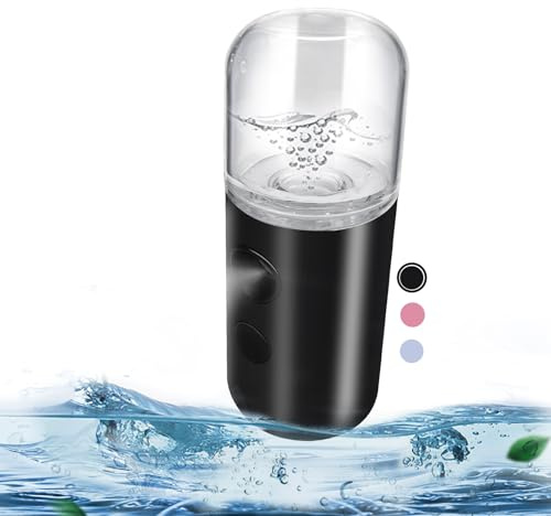 Kingsmile Nano Mist - Pulverizador eléctrico práctico con niebla fina, rociador facial portátil para pestañas y maquillaje diario, mini humidificador facial, nano rociador facial con tanque de agua de