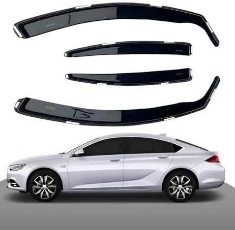 Haibak – Wind Deflectors Set Compatible with Vauxhall Insignia MK2 5 Door Hatchback 2017-2022 – 4Pcs Tinted In-Channel Car Window Visors